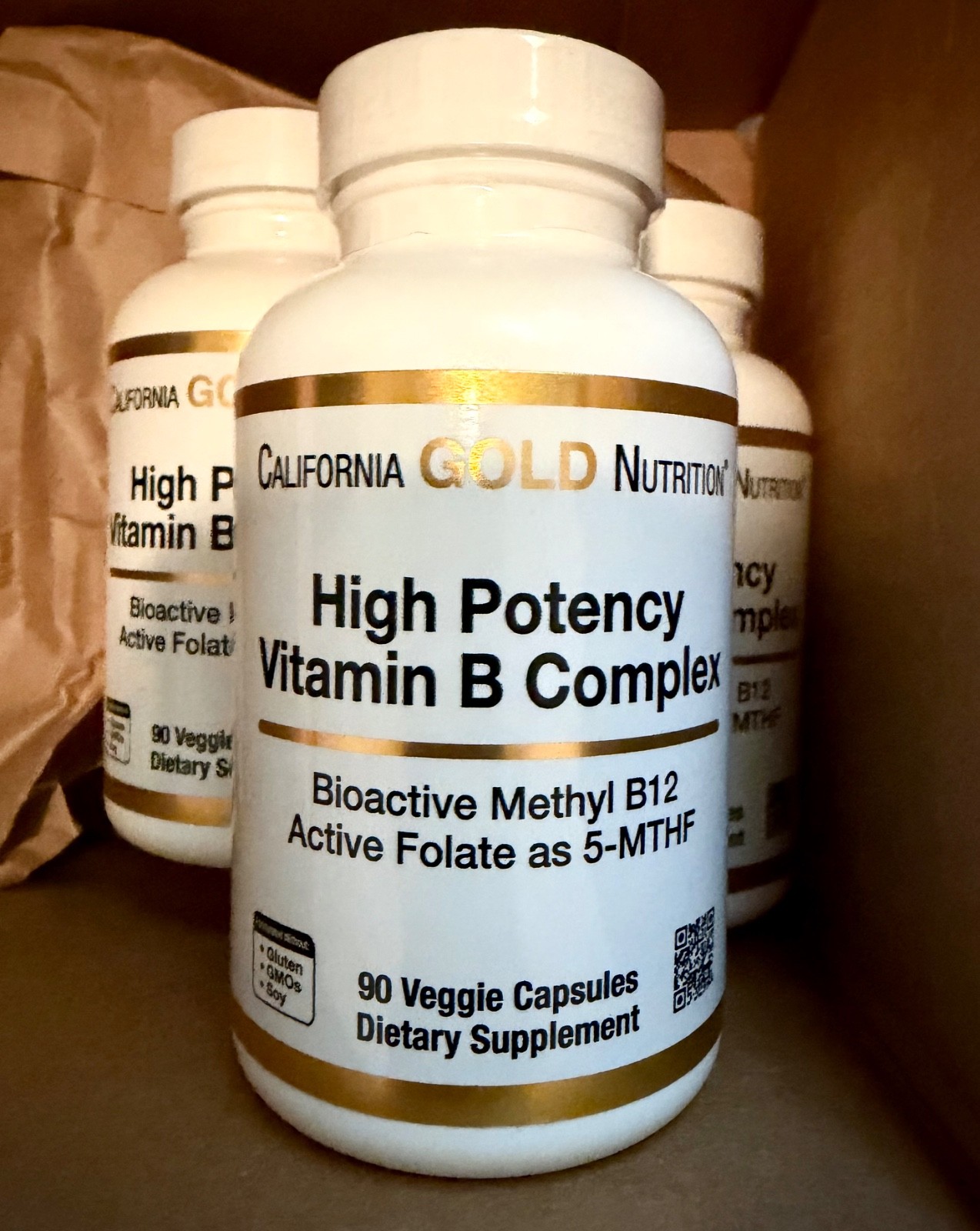 3x California Gold Nutrition High Potency Vitamin B Complex-Seal&New-EXP 03/2028
