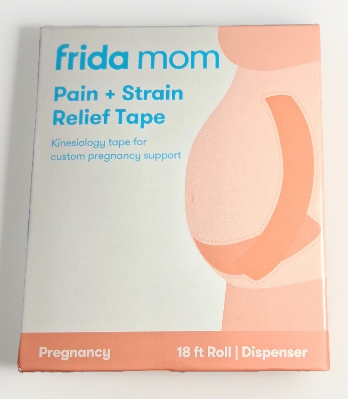 Frida Mom Pregnancy Pain + Strain Relief Kinesiology Tape 18 ft Roll Dispenser