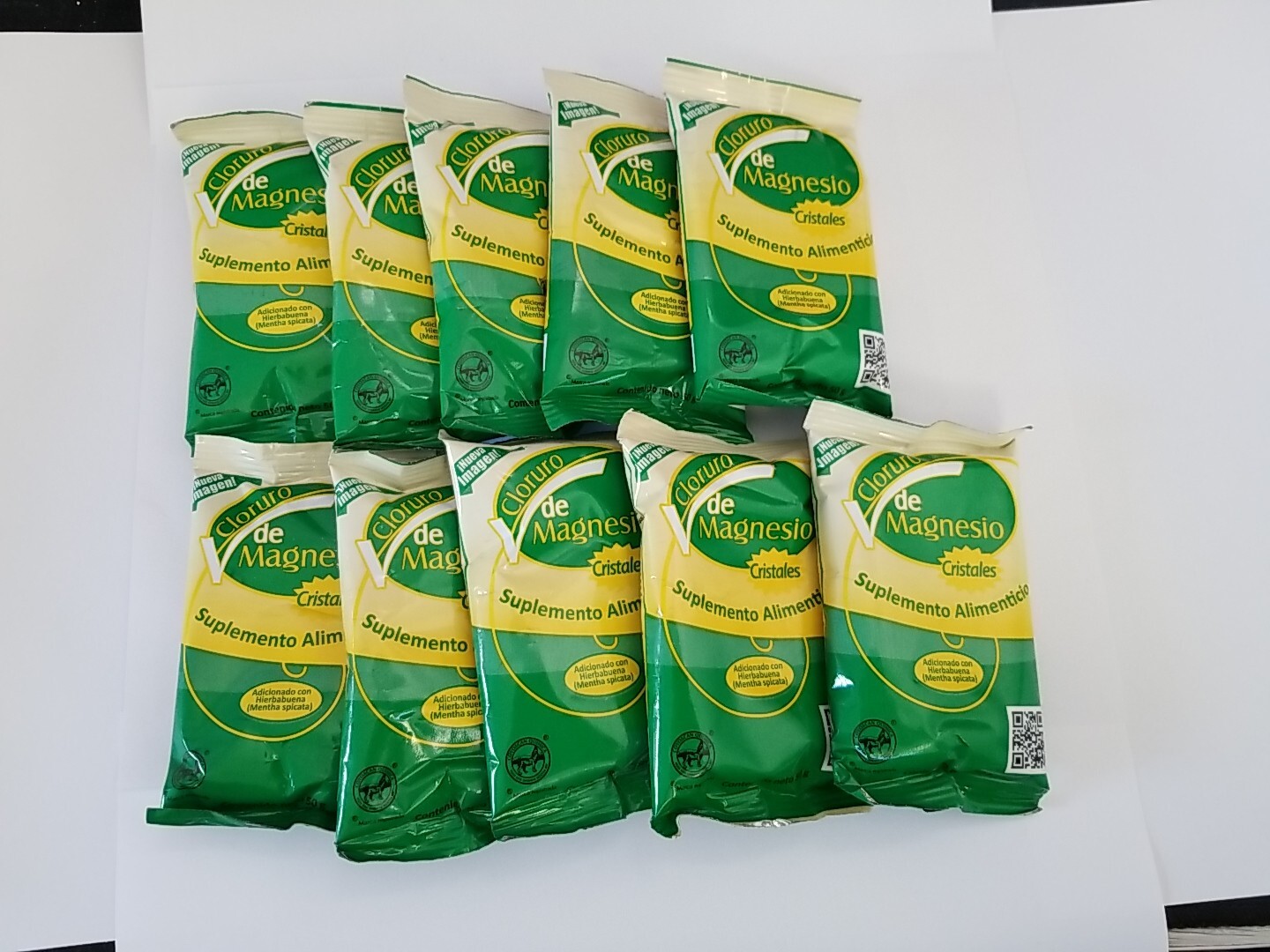 Magnesium Chloride 50g ( 10PK ) Cloruro de Magnesio 50g each ( Vida Magnesio )