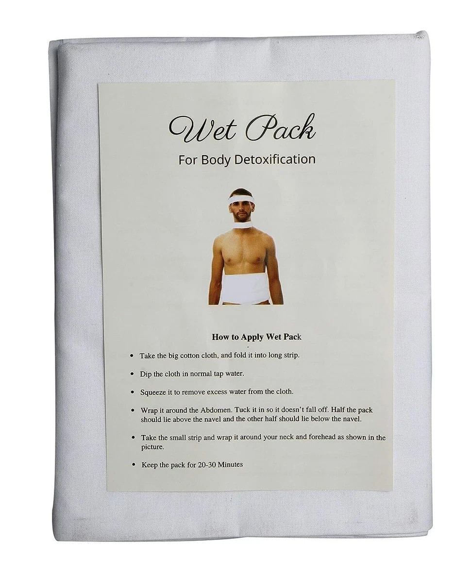 Natural Wet Pack Cotton Patti Body Detox Head Neck Compress Satvik Lifestyle
