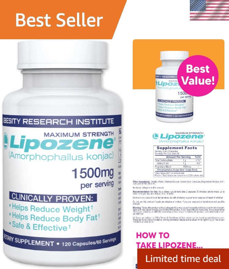 Weight Management Support – Lipozene Mega 120 Capsules Appetite Suppressant