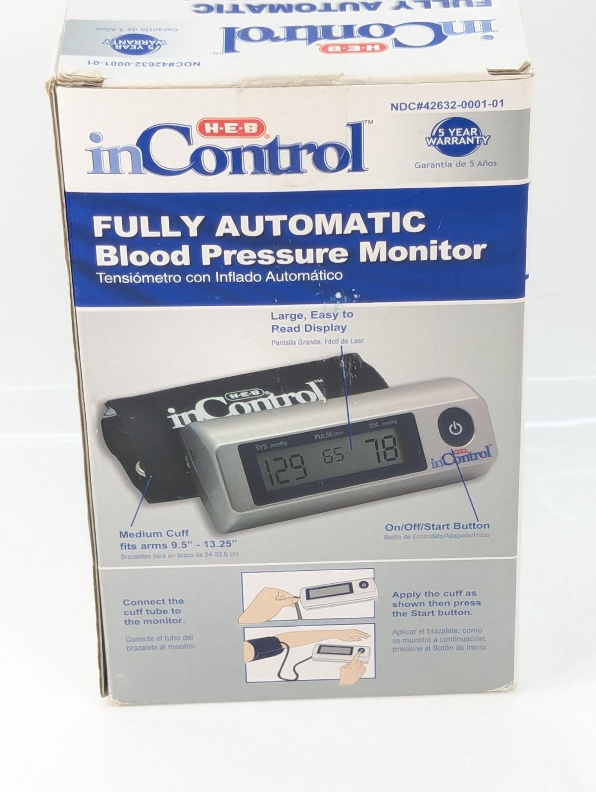 inControl Blood Pressure Monitor Fully Automatic Upper Arm Digital Display