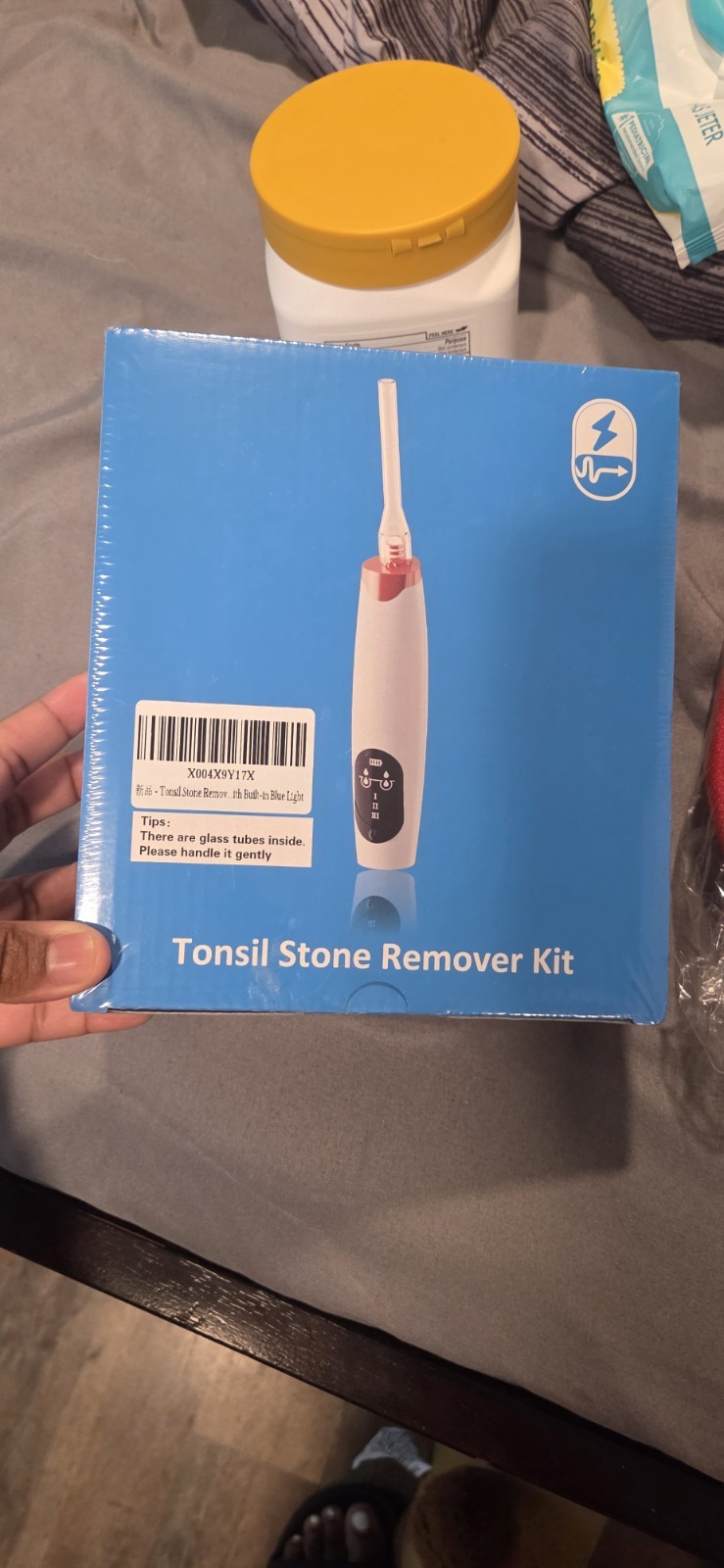 Electric 5W Tonsil Stone Remover Kit Model X3 Oral Aspirator, White