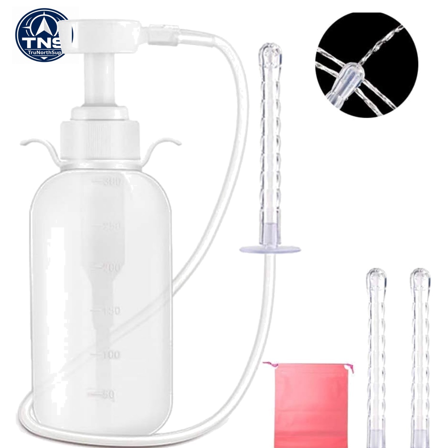 Doctor Recommended 300ml Reusable Vaginal Cleansing System with 2 Nozzle Tips