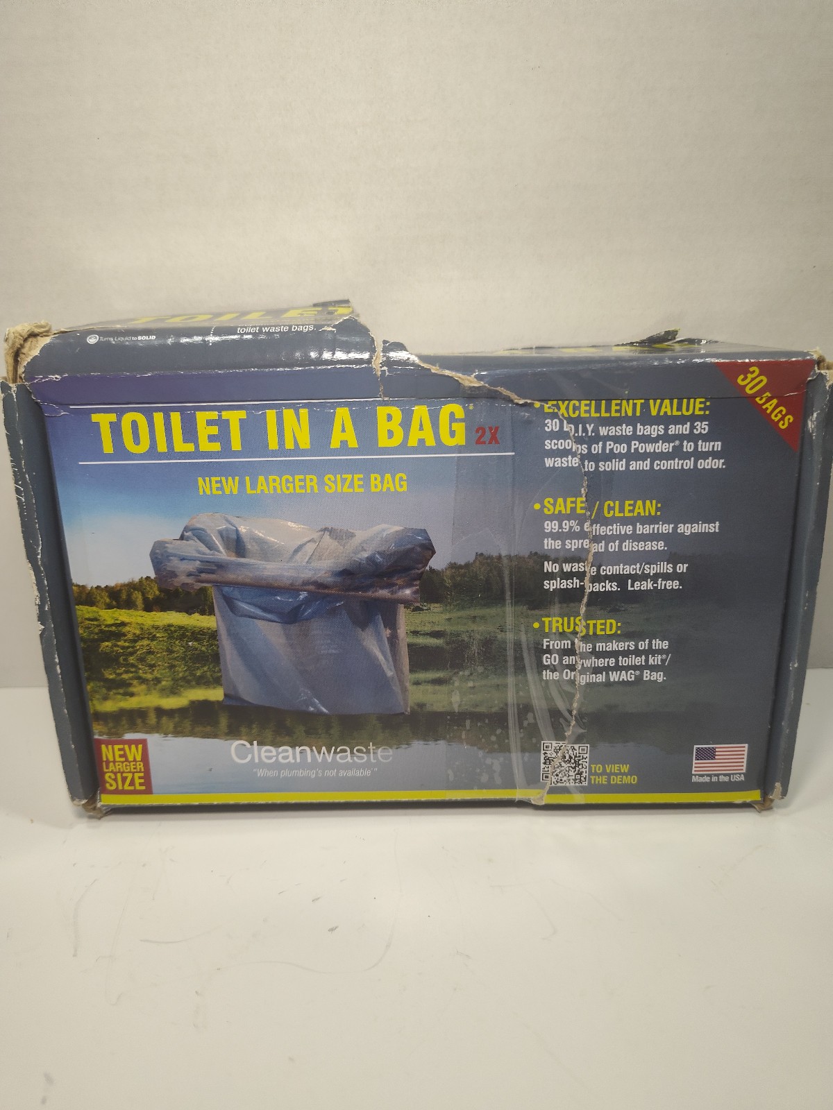 Cleanwaste Toilet In A Bag 30 Bags Portable Toilet Waste Bags Camping Emergency