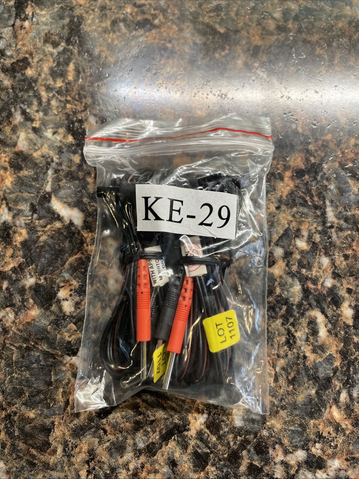 Electrode Replacement TENS Unit Lead Wires with Pin Connectors. 2 Per Bag.