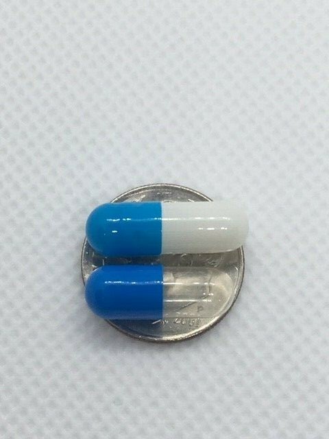 Aqua Blue and White Size 3 Empty Gelatin Capsules also known as Gelcaps