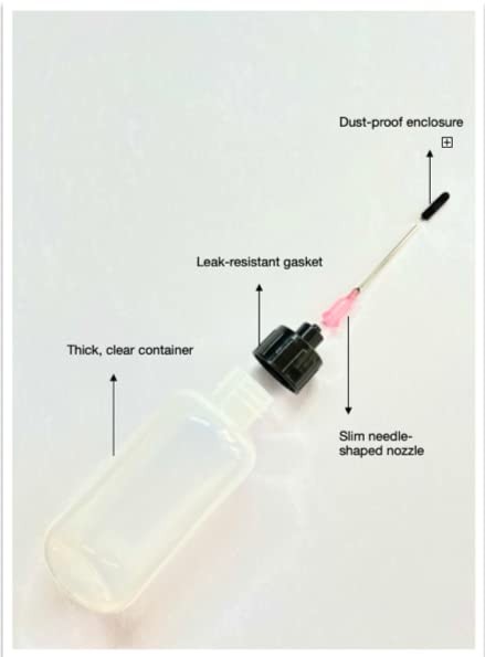2 Pack 1 OZ Bottles with Stainless Needle Tip, Precision Tip Applicator Bottl…