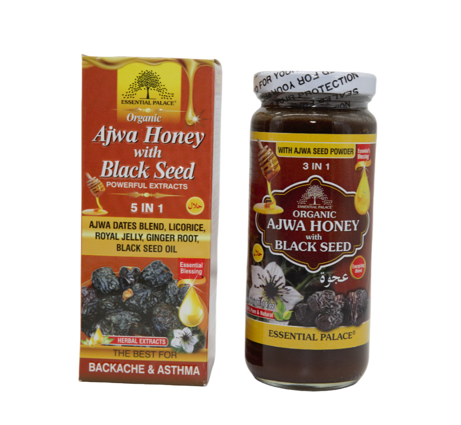 ORGANIC AJWA HONEY WITH BLACK SEED | ESSENTIAL PALACE
