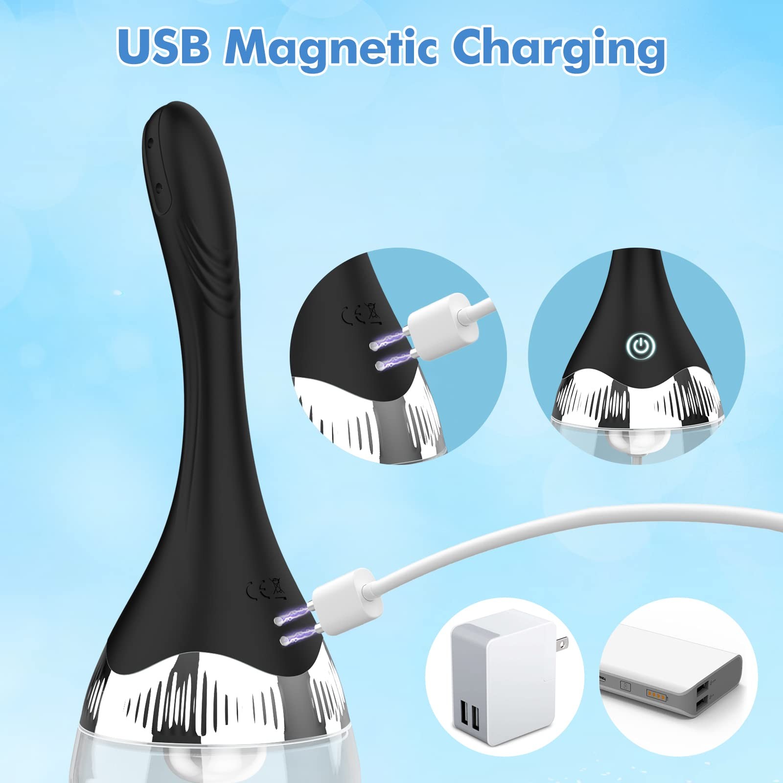 Automatic Electric Enema Bulb with 3 Speeds, Silicone Enema Anal Douche Cleaner
