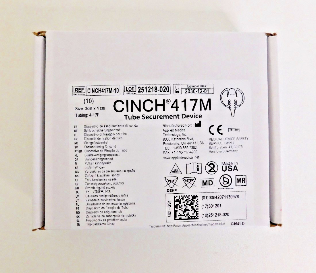 Cinch Tube Securement Device 417M Exp 2030 Quantity 10