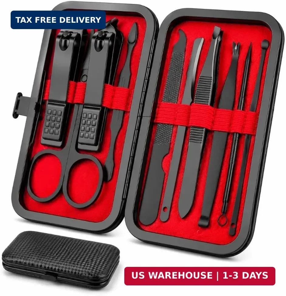 OKOMER Nail Clipper Set – Professional Manicure Set 10 PCS Stainless Steel Nail