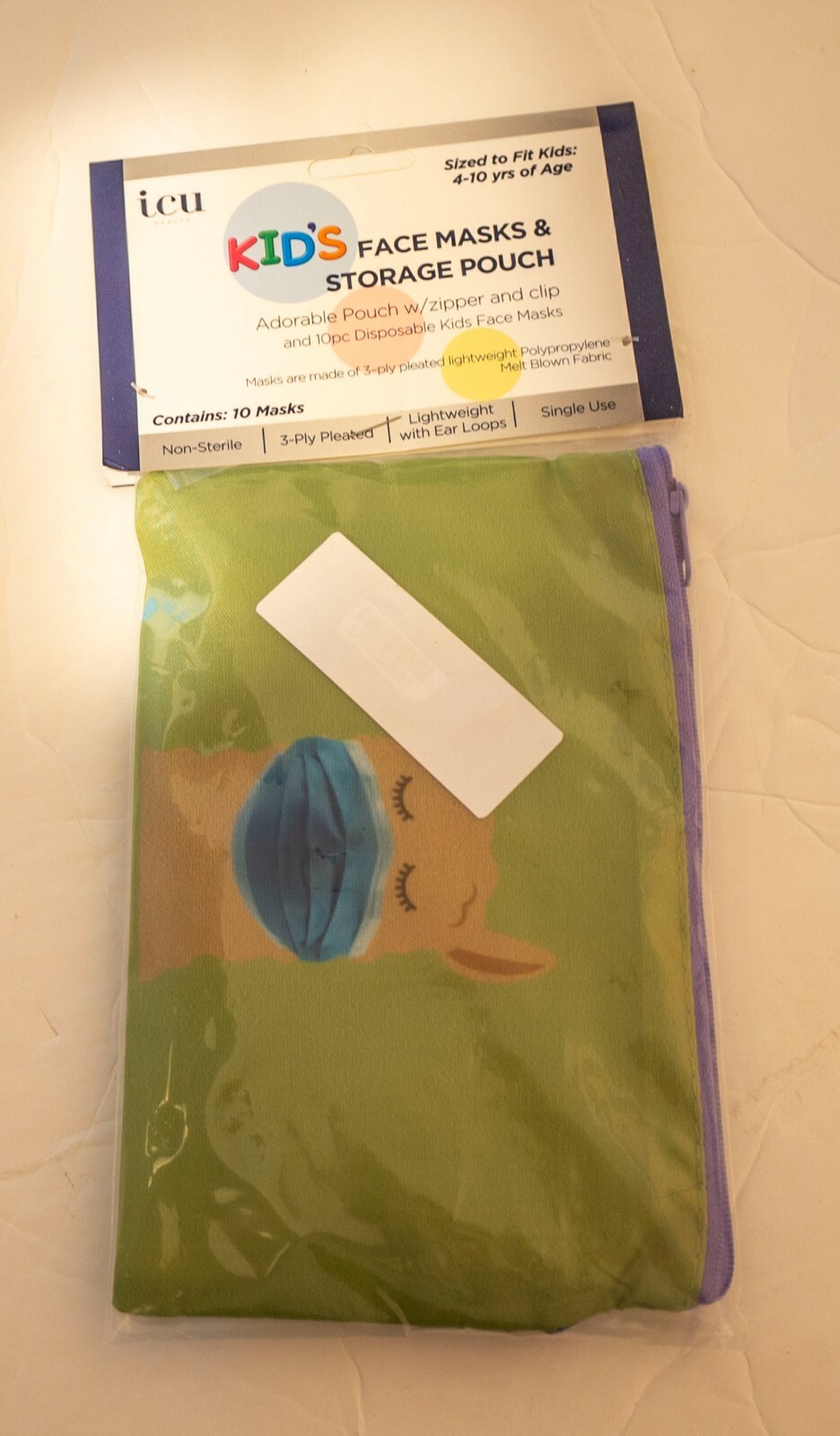 ICU Health Kids Masks with Llama Pouch – 10ct