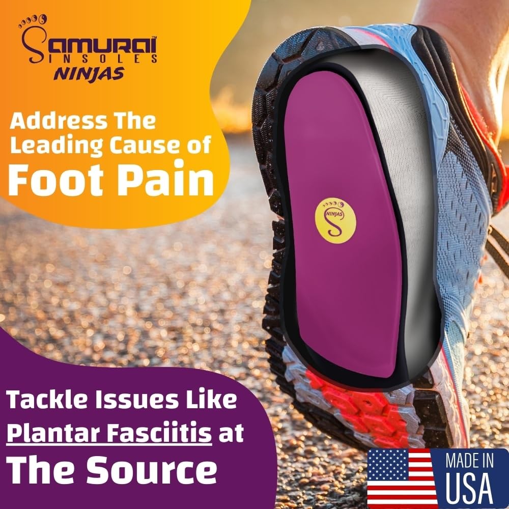 Insoles Plantar Fasciitis Relief Arch Support Orthotic Mens 10-10.5 12-12 Ninjas