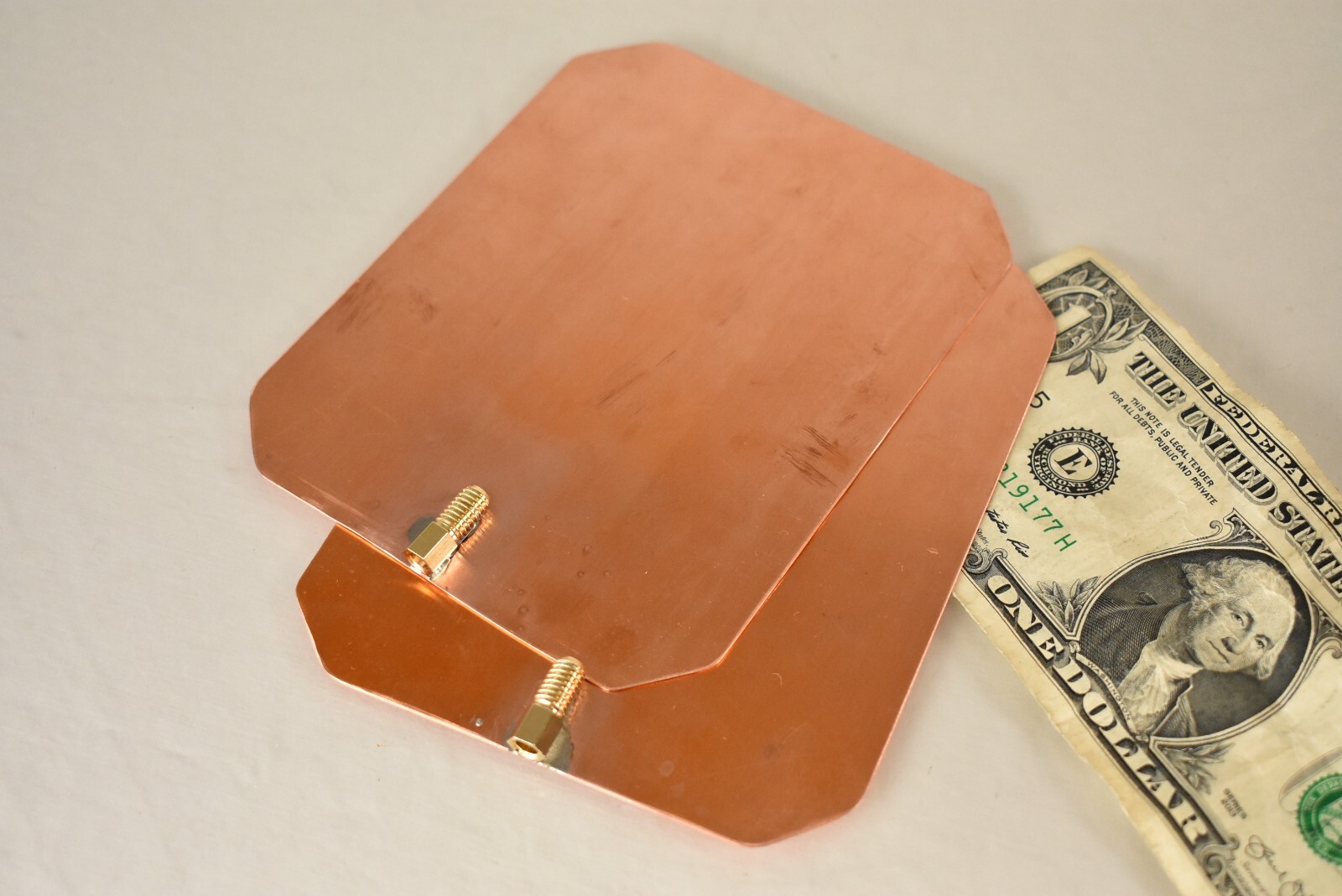 Pair Heavy-Gauge Copper Rife Machine Foot Pads for GB4000 and Others