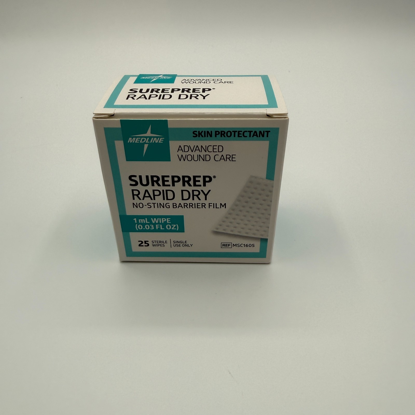 SurePrep Skin Protectant No Sting Rapid Dry 25 Sterile Wipes Box (A10-48)