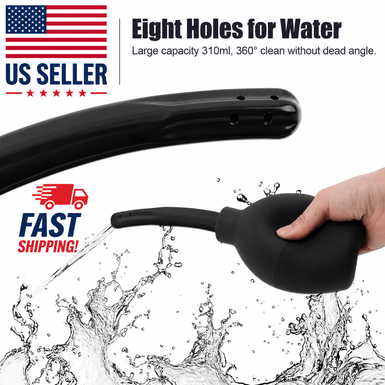 310ml Anal Vaginal Bulb Douche Colonic Irrigation Rubber Enema Bag Cleaner Kit