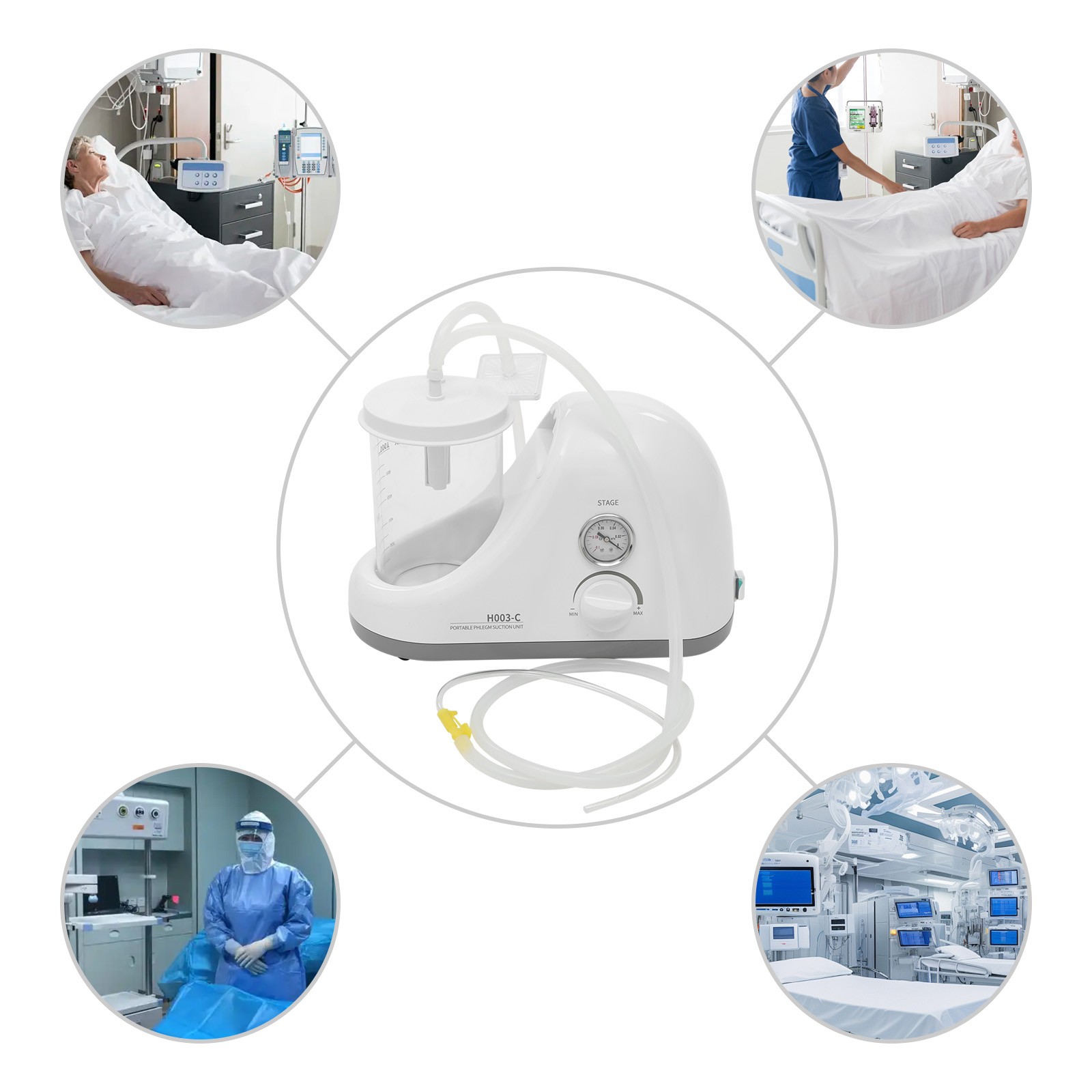 Portable Phlegm Suction Machine, Portable Phlegm Suction Unit AC 110V 250W
