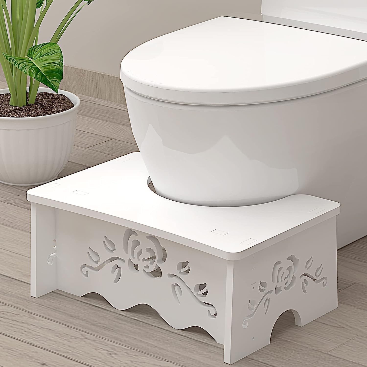 Squatting Toilet Stool – Poop Stool for Bathroom, Wood-Plastic Composite