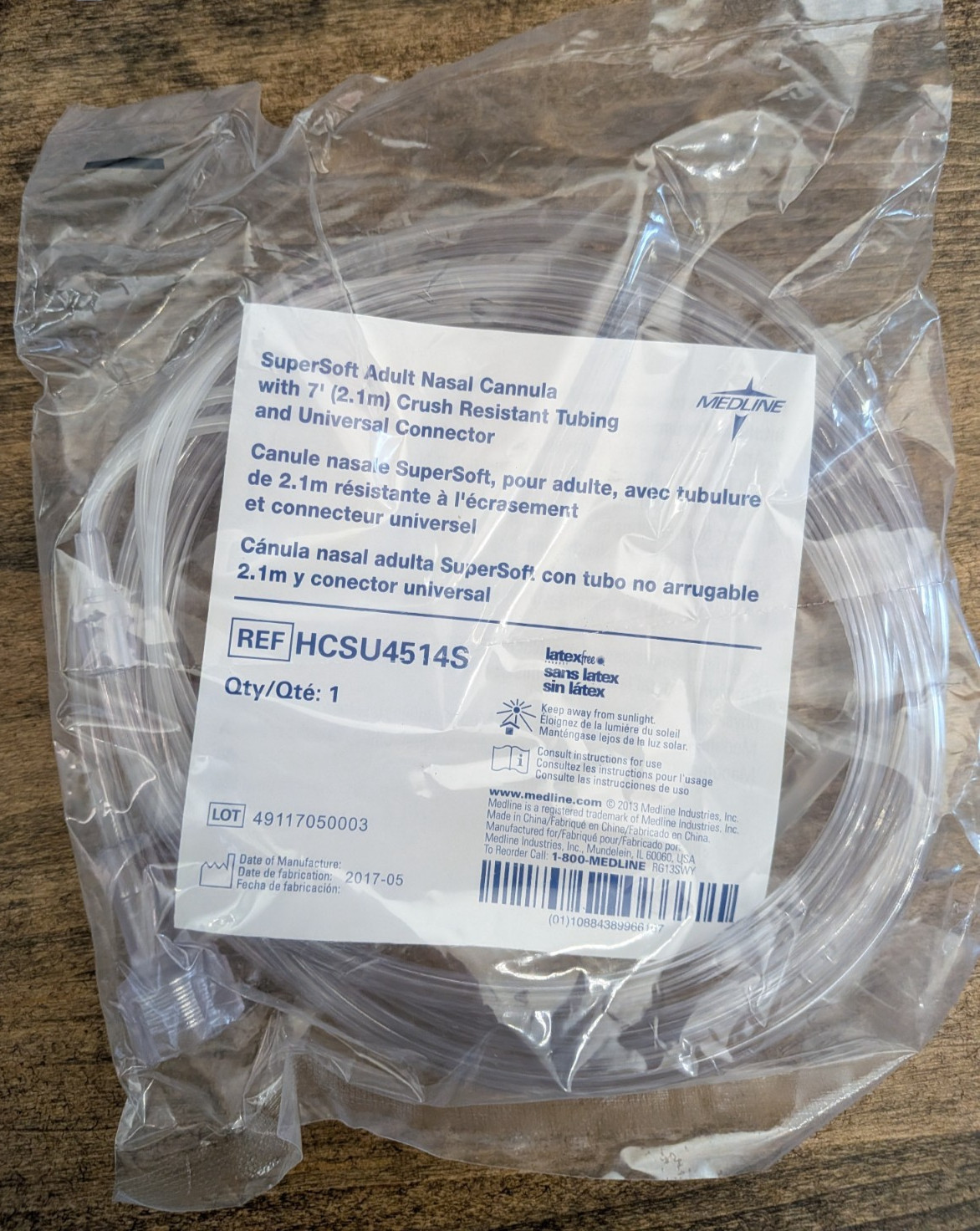 Lot of 20 Medline Adult Nasal Cannula 7ft SuperSoft Oxygen Tubing HCSU4514S – B5