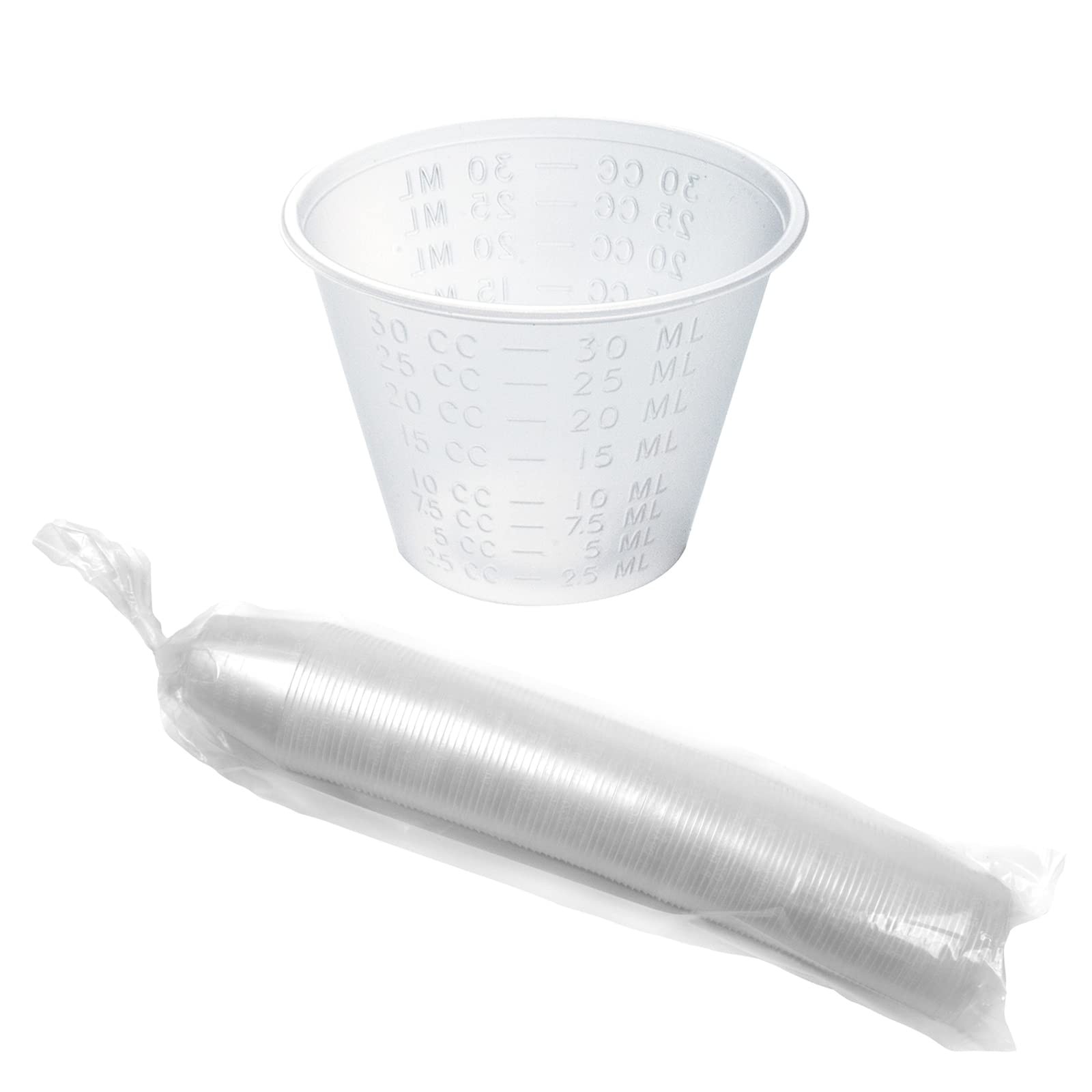 Dynarex 100 Count Clear Medicine Cups Flexible Plastic for Liquid Medication