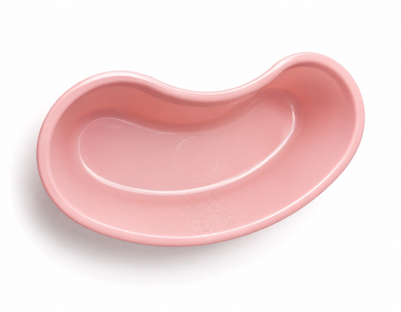 Kidney-Shaped Pink Emesis Basin 500cc Reusable Medical Dishpan