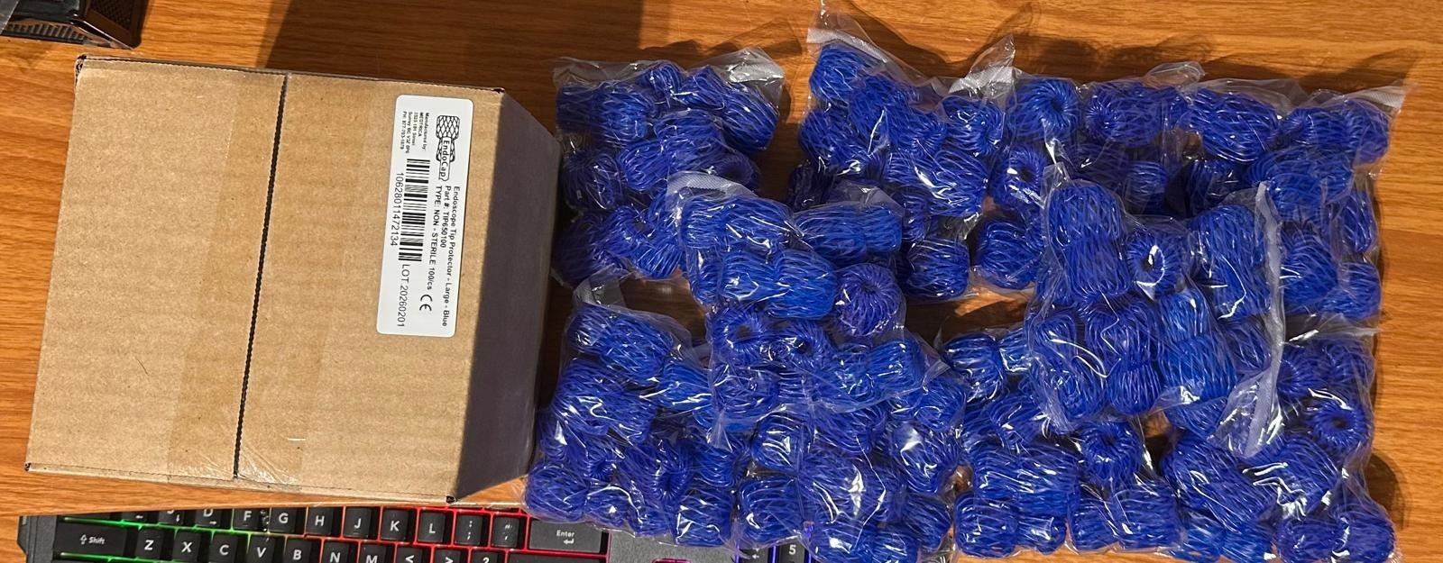 Endoscope Distal TIP Protectors Bumpers,BLUE F 7-15mm wide,100 pieces USA Seller