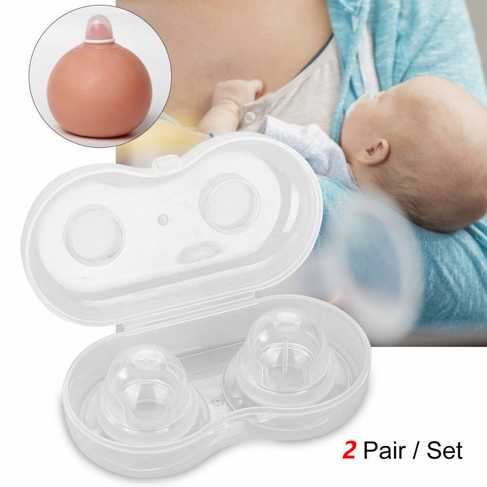 2 Pairs Silicone Nipple Corrector Nipple Clip for Flat Inverted Nipples Correct