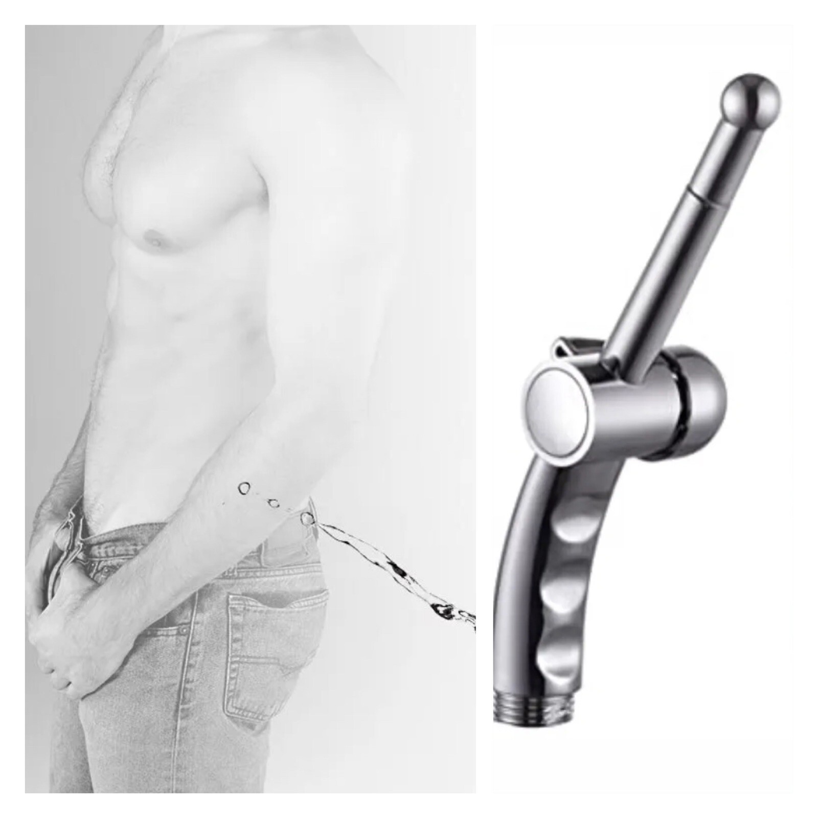 Nozzle Wash Handheld Anal Vaginal Cleaner Plastic 7 Hole Shower Enema Douche USA