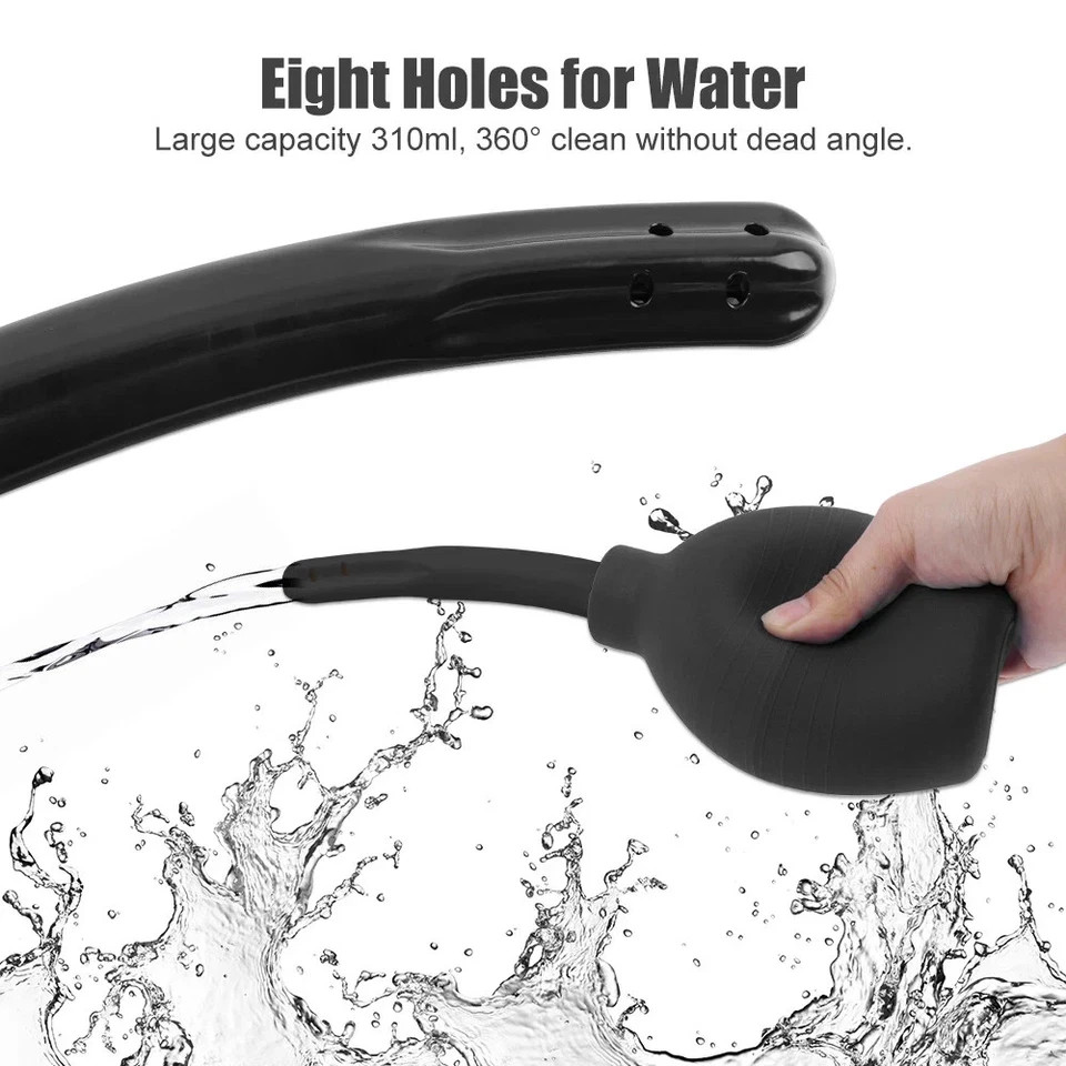 310ml Anal & Vaginal Douche Kit | Soft Rubber Enema Bag with Nozzle