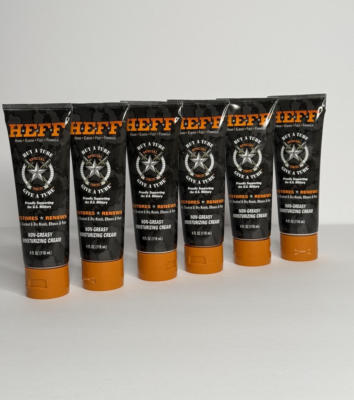 6 HEFF HEFF Hand Elbow Foot Formula Moisturizing Lotion 4 Ounce Each Tube