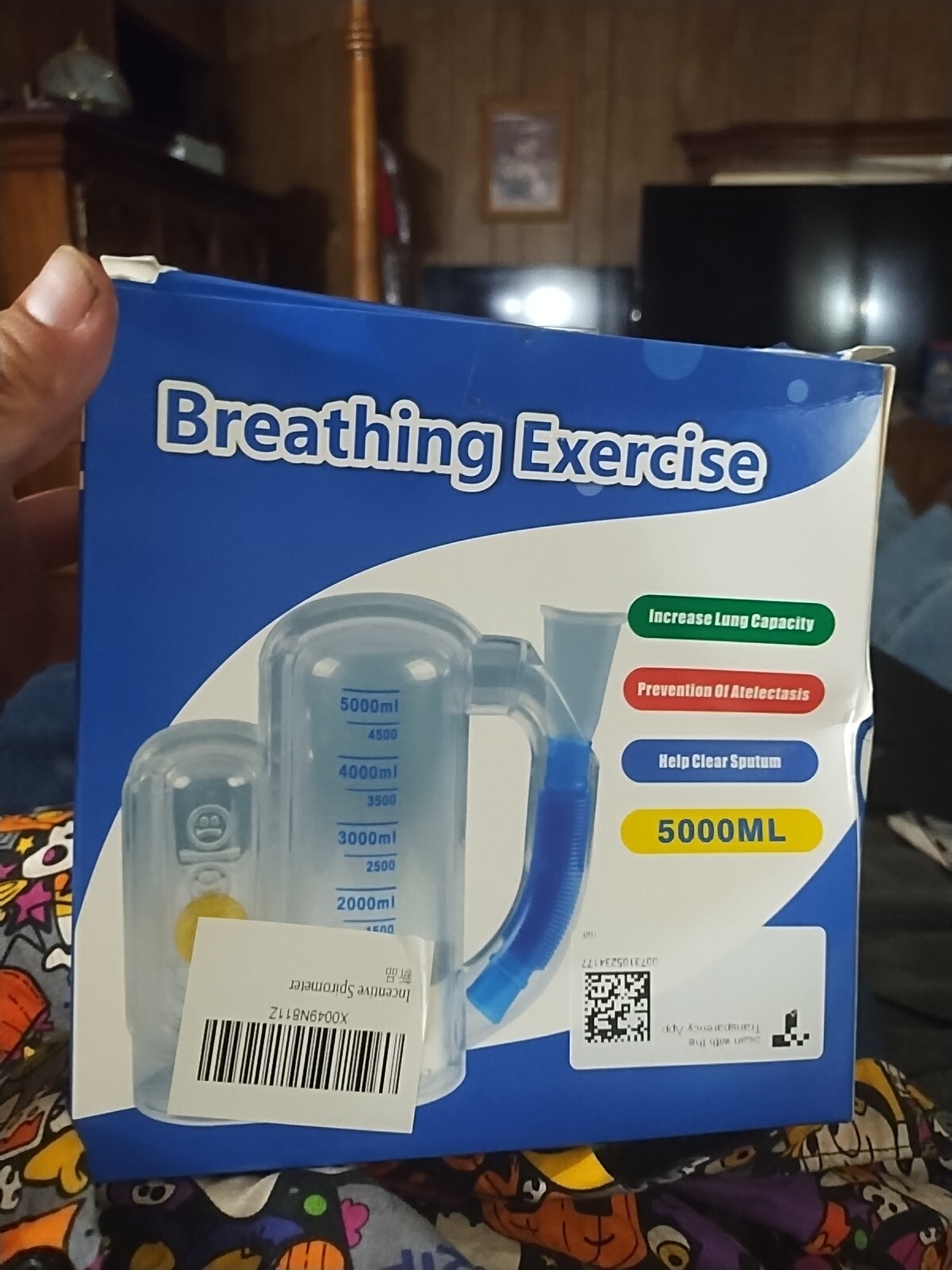 Deep Breathing Trainer for Adults Breathing Exercise Device for Lungs – 5000Ml
