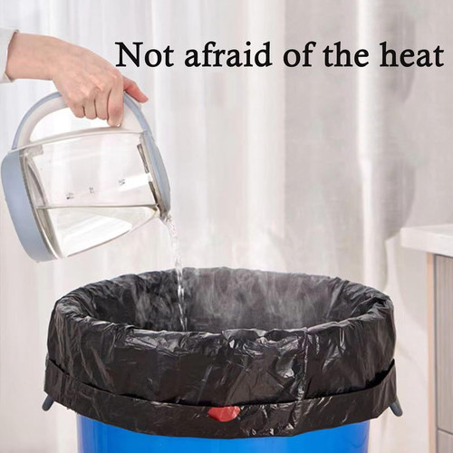 Large Black 20-21 Gallon Drawstring Trash Bags | Measuring 28x 33.8