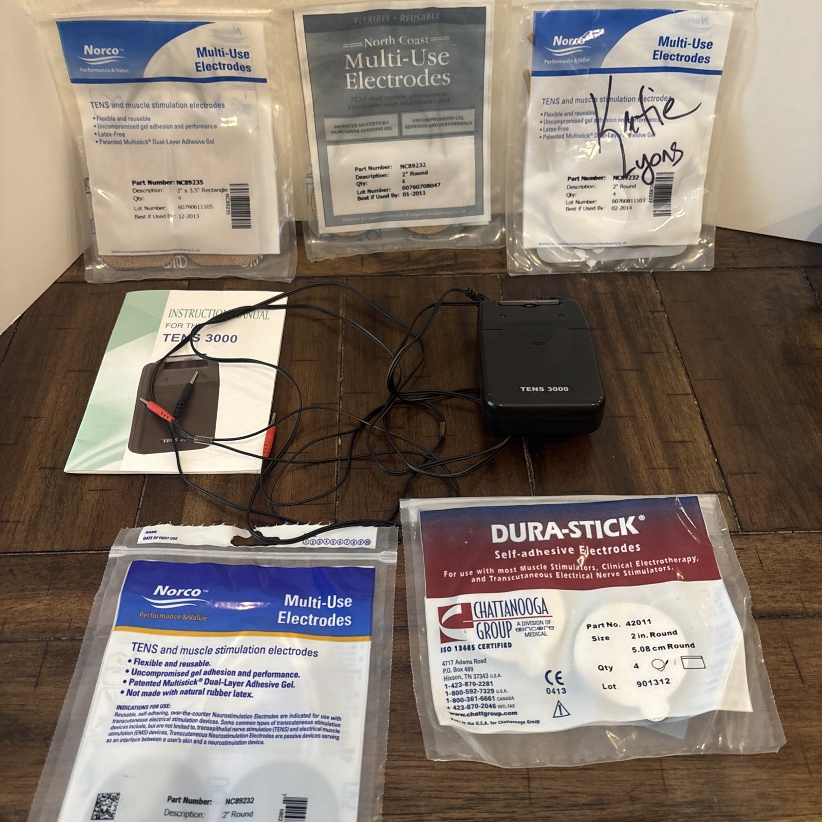 TENS 3000 & Opened Expired Electrodes