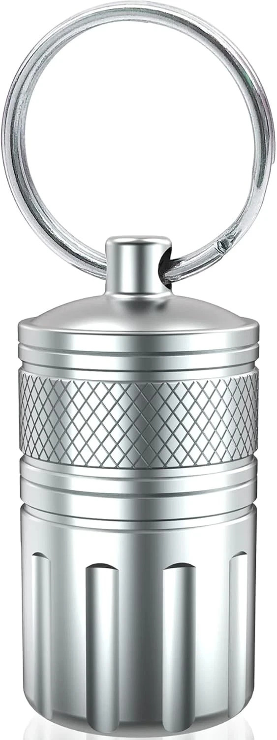 Pill Crusher & Cases, Medicine to Fine Powder, Stainless Steel Crushes Silver