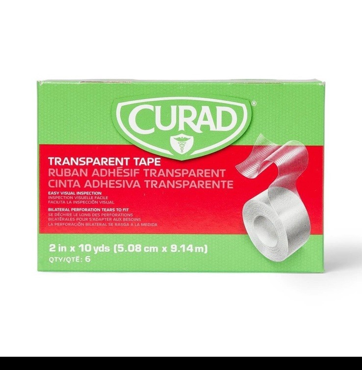 CURAD Transparent Adhesive Tape, 2″ x 10 yd., Roll