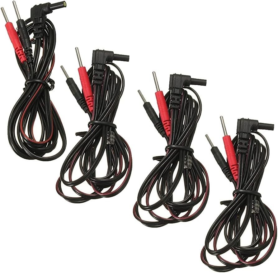 4pcs TENS Unit Lead Wires Replacement for Intensity 10 Tens 2500 3000