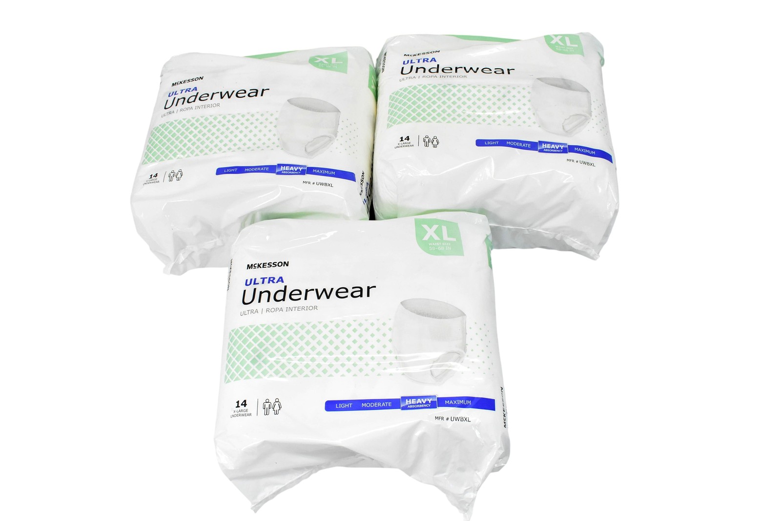 McKesson Ultra Underwear XL 58-68in Heavy Absorbency Lot 3 Packs 14ct Unisex