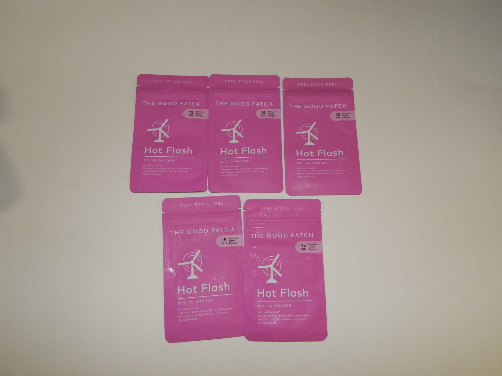 5 The Good Patch HOT FLASH Menopause Support Patches 4/Ea 20 Total Patches