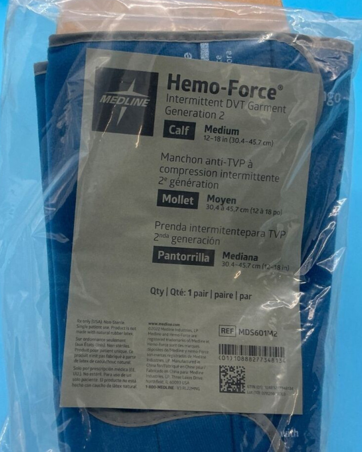 MEDLINE MDS601M2 – HemoForce Garment, Calf, Medium, (12″ x 18″)