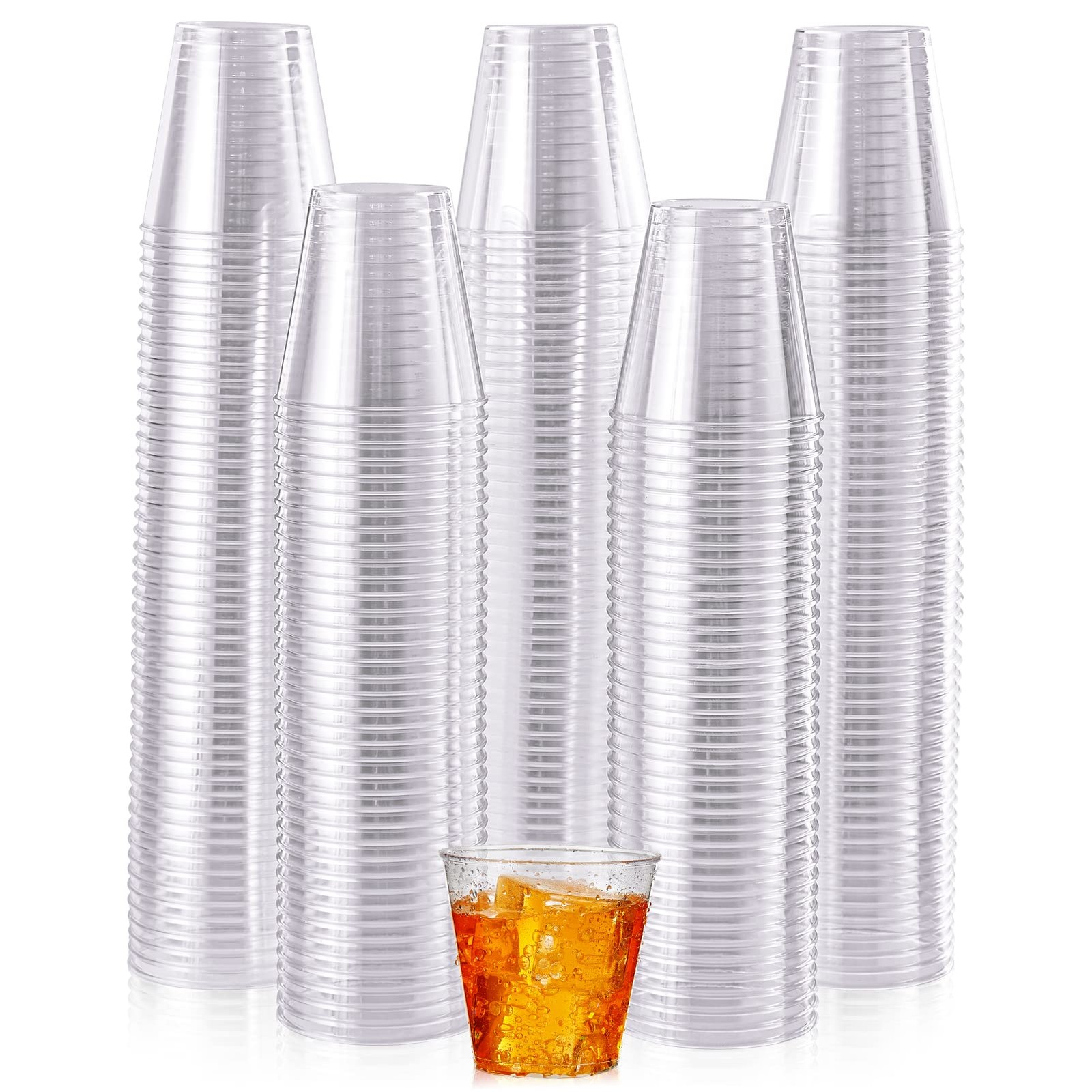 Plastic Shot Glasses 2 oz Disposable Cups 1000 Pack Clear JOLLY CHEF