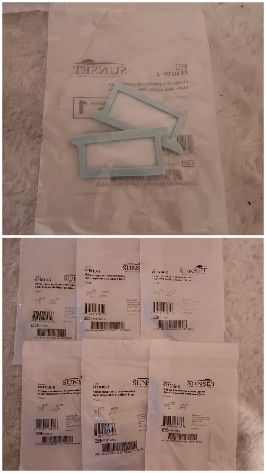 CF1010-2 / COMPATIBLE DREAMSTATION DISPOSABLE ULTRAFINE FILTERS / 6-Pks/ Sealed
