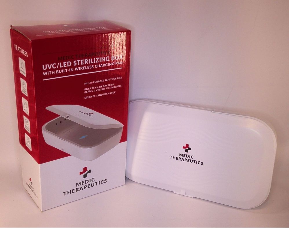 UVC Sterilizing Box Medic Therapeutics Wireless Charging LED Portable
