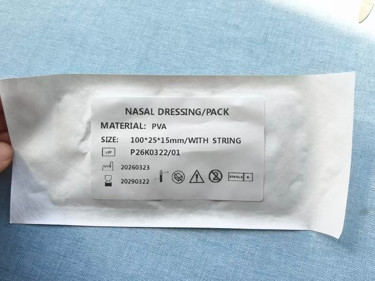 10cm Sinus Nasal Pack with String Hemostatic Nose Dressing
