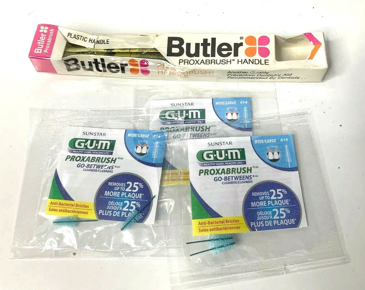 Sunstar GUM Proxabrush Refills (3 Packs Of 2)With Proxabrush Handle