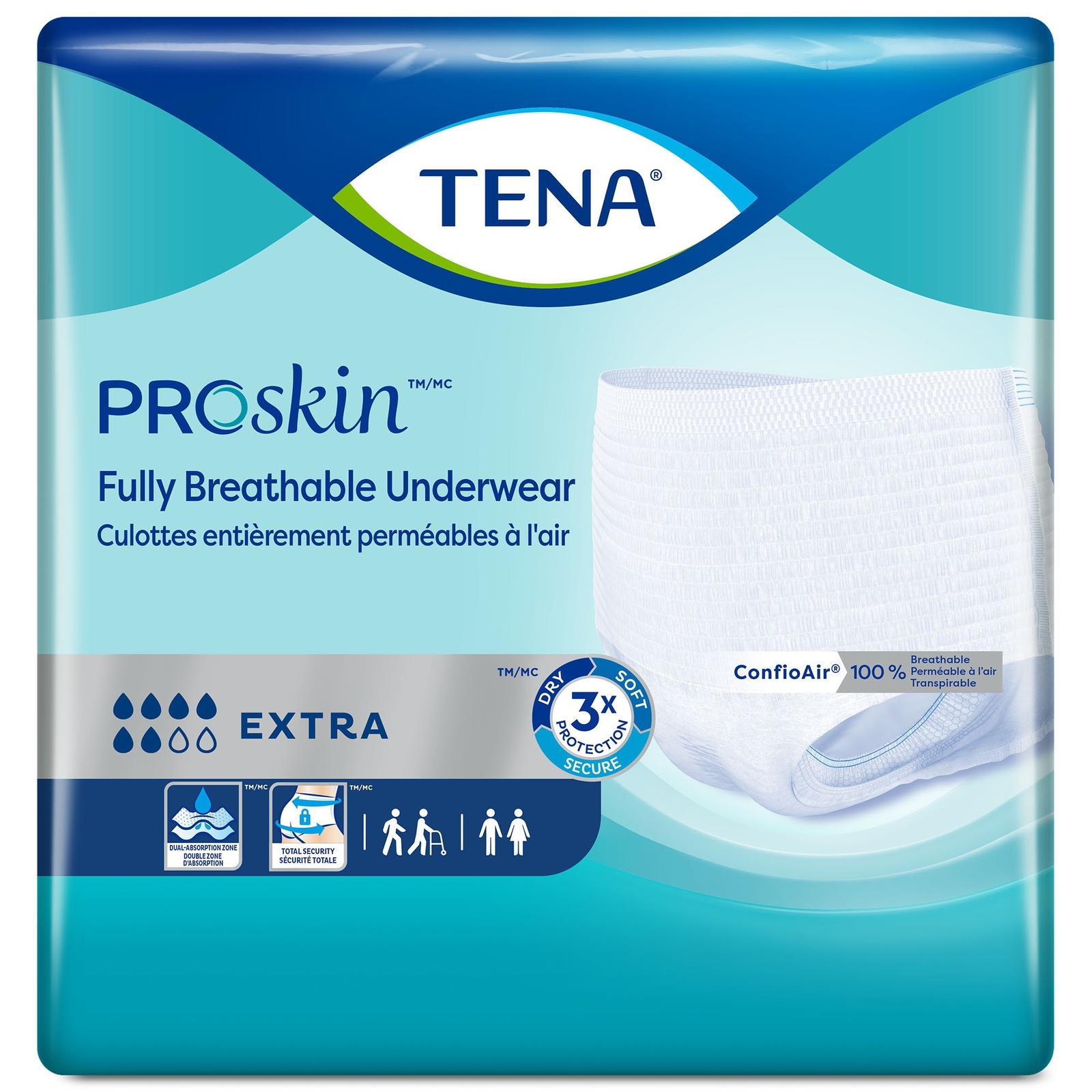 TENA Disposable Underwear X-Large Ultimate-Extra 12 Ct