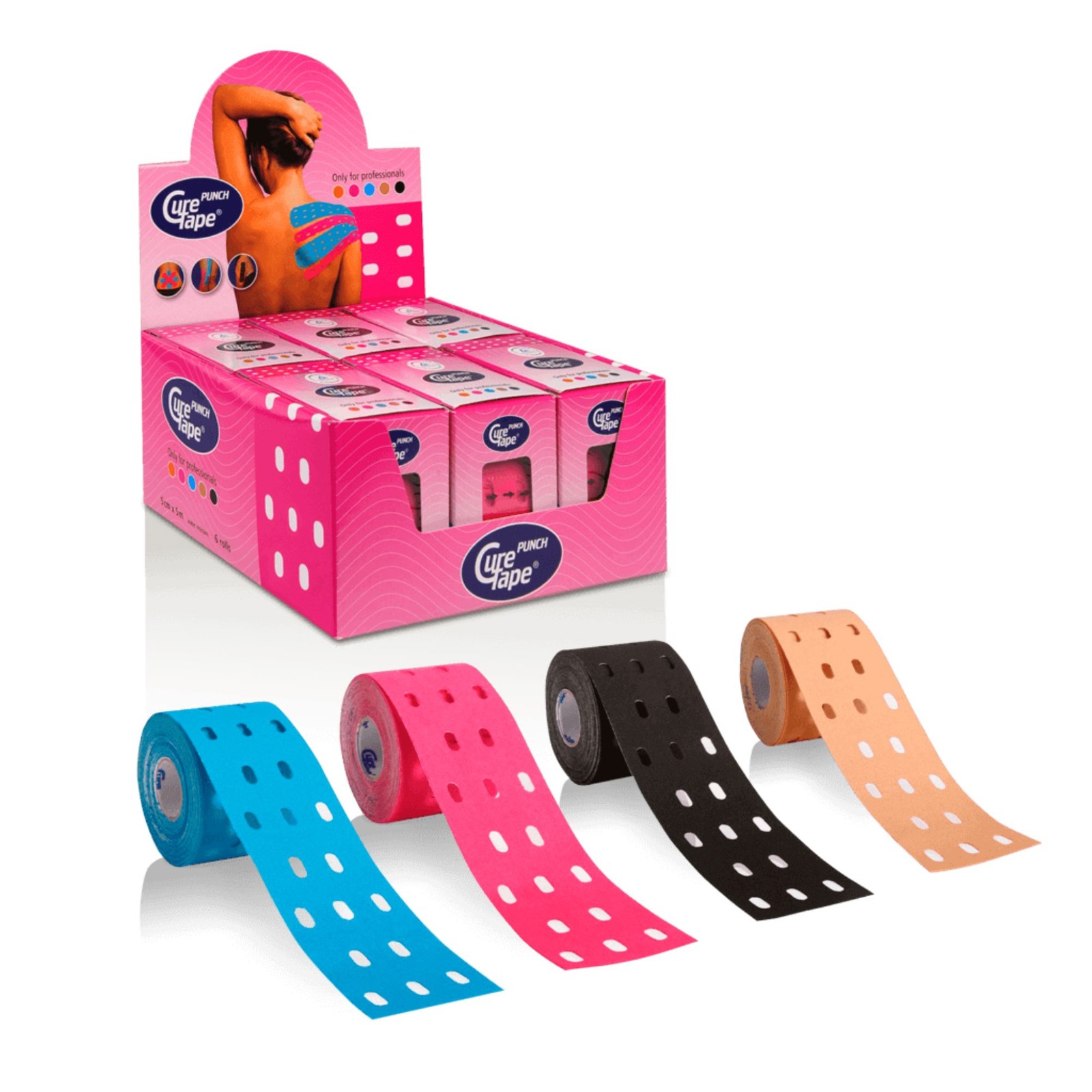 CureTape Punch Kinesiology Tape: 2 in. x 16.5 ft. (Black)