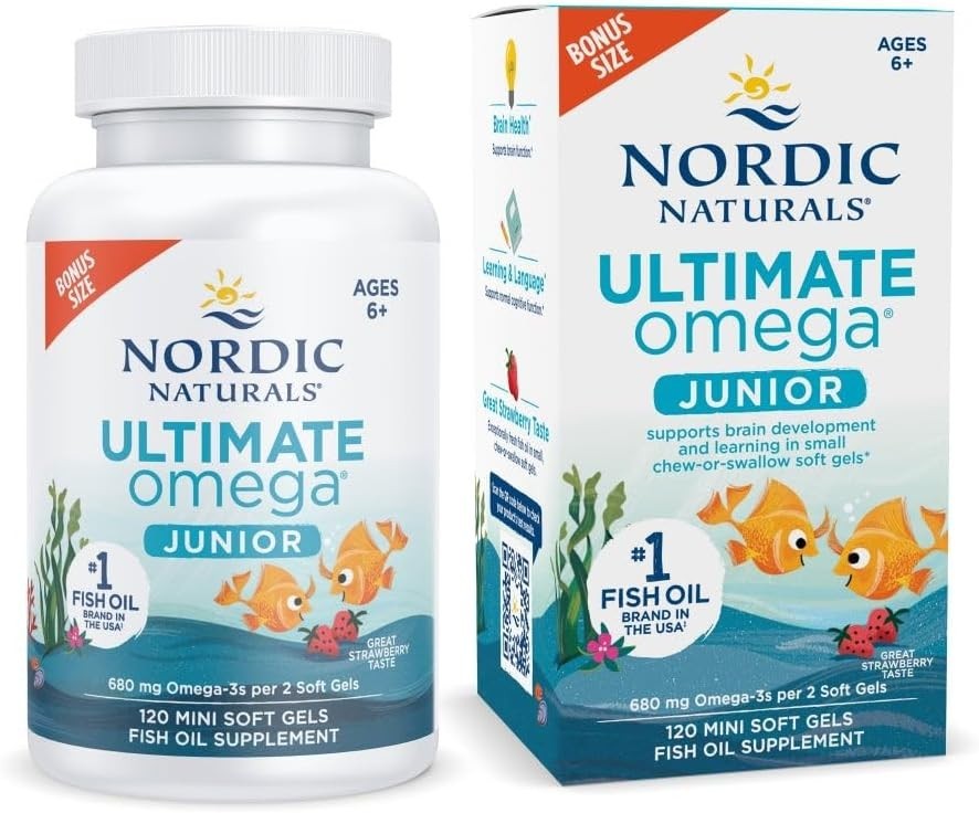 Nordic Naturals Ultimate Omega Jr Strawberry 680mg 120 Mini Soft Gels