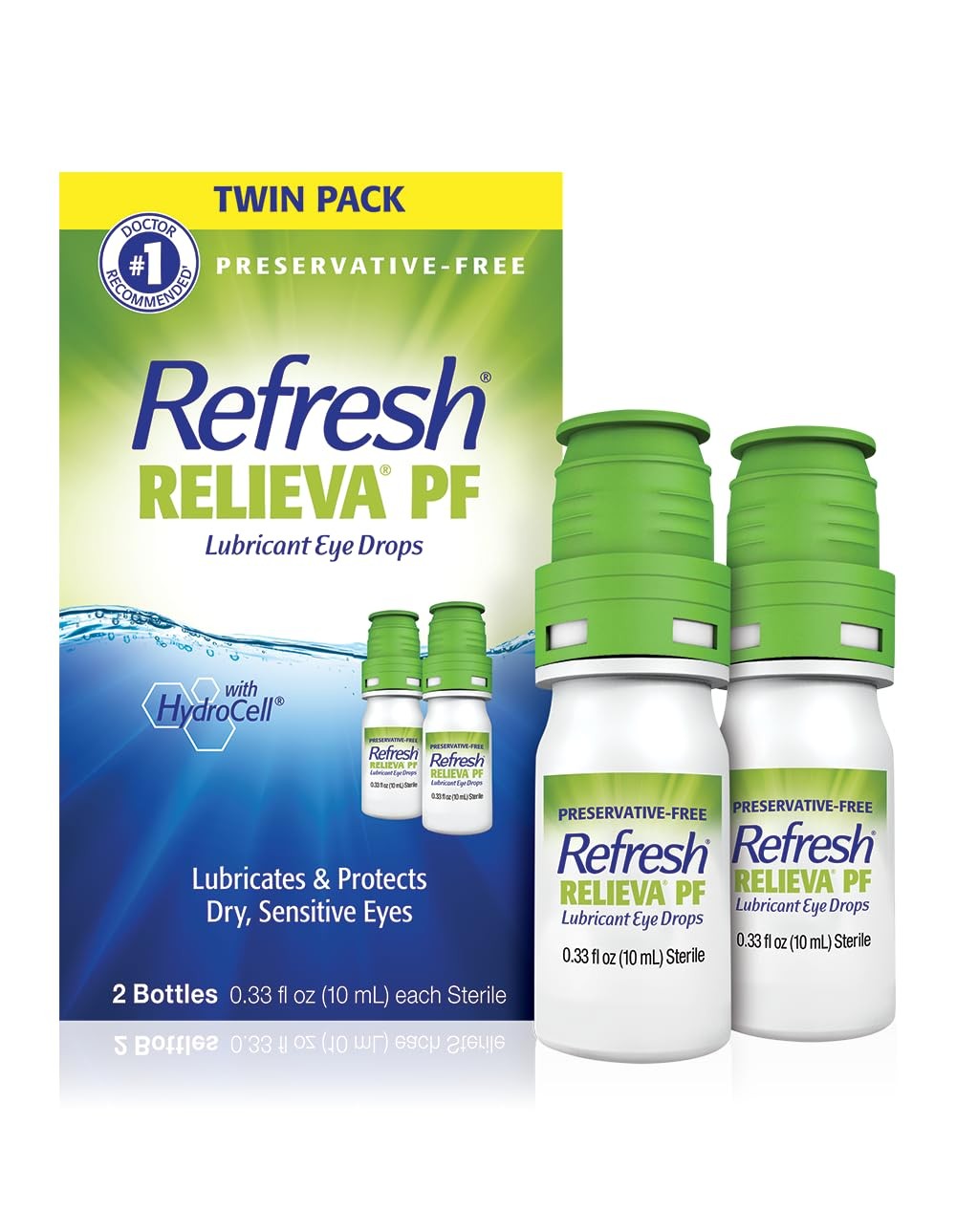 Eye Drops Lubricant Preservative Free Artificial Tears 0.33 fl oz Pack Refresh
