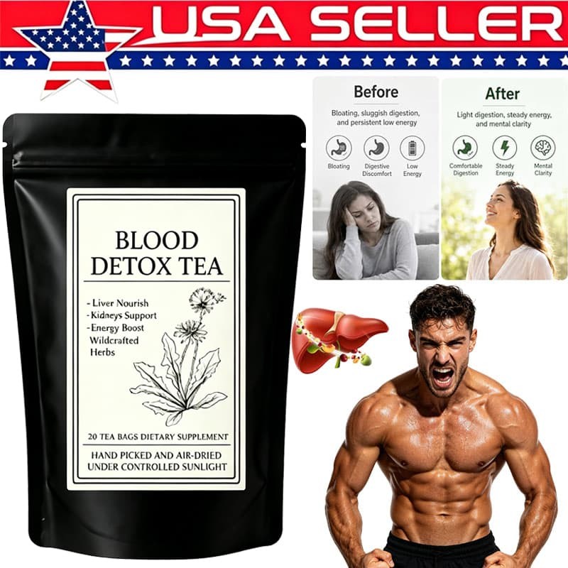 20 Bags Jamaican Healing Garden Blood Detox Tea, Chef Tijani Blood Detox Tea